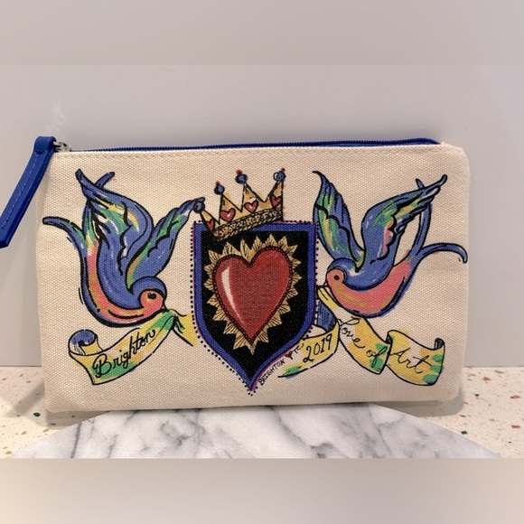 Brighton Birds on Canvas 2019 Cosmetic Pouch “Love of Art” - Picture 2 of 8